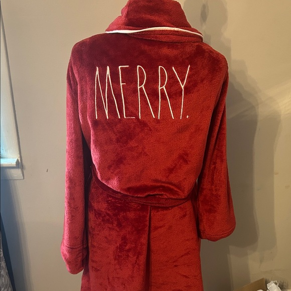 Rae Dunn Other - Sold ❤️Rae Dunn Merry Plush Red Robe with Belt